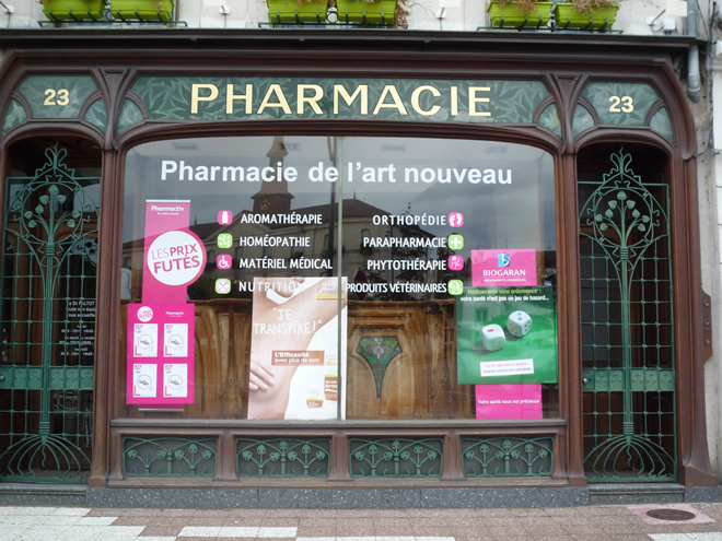 Art Nouveau pharmacy in Commercy